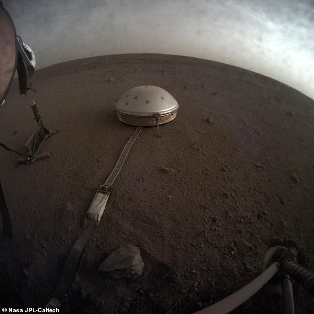 InSight's ultra-sensitive seismometer, known as SEIS, recorded more than 480 earthquakes.  When analyzing primary and secondary waves from these earthquakes, researchers believe that the crust of Mars is about 23 miles thick.
