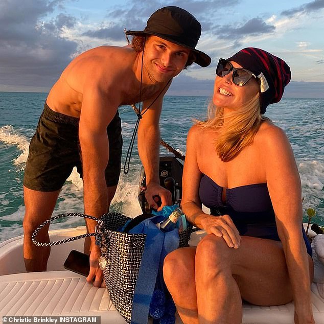 My proud mom: She's been sharing some wonderful moments from her family's journey, with her daughter Sailor Lee, 22, boyfriend Ben Sawsan, son Jacques Paris, 25, and girlfriend Nina Agdal, 28.