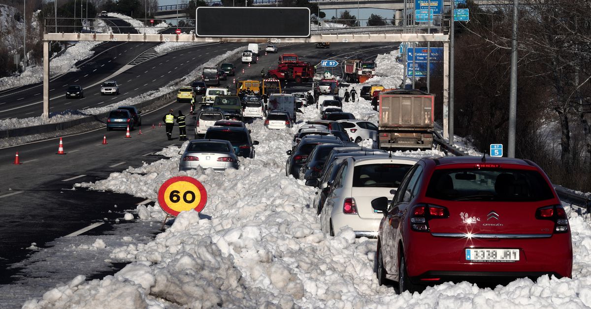 Spain is still boring itself out of Philomena, the worst snowstorm it has seen in 50 years