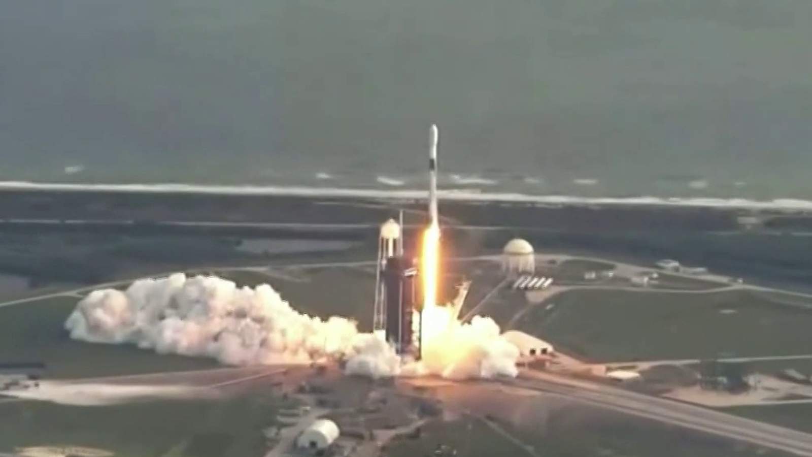The launch of SpaceX Falcon 9 on the Turkish satellite from Cape Canaveral